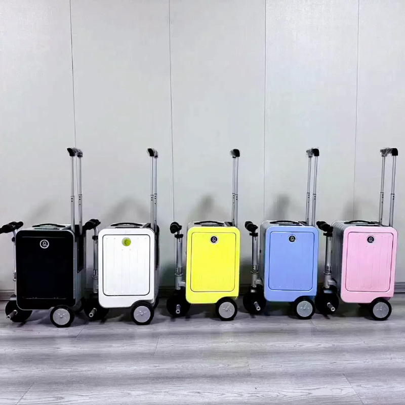 Light Weight Colourful Suitcase Travel Scooter Mobility Ride Electric Luggage