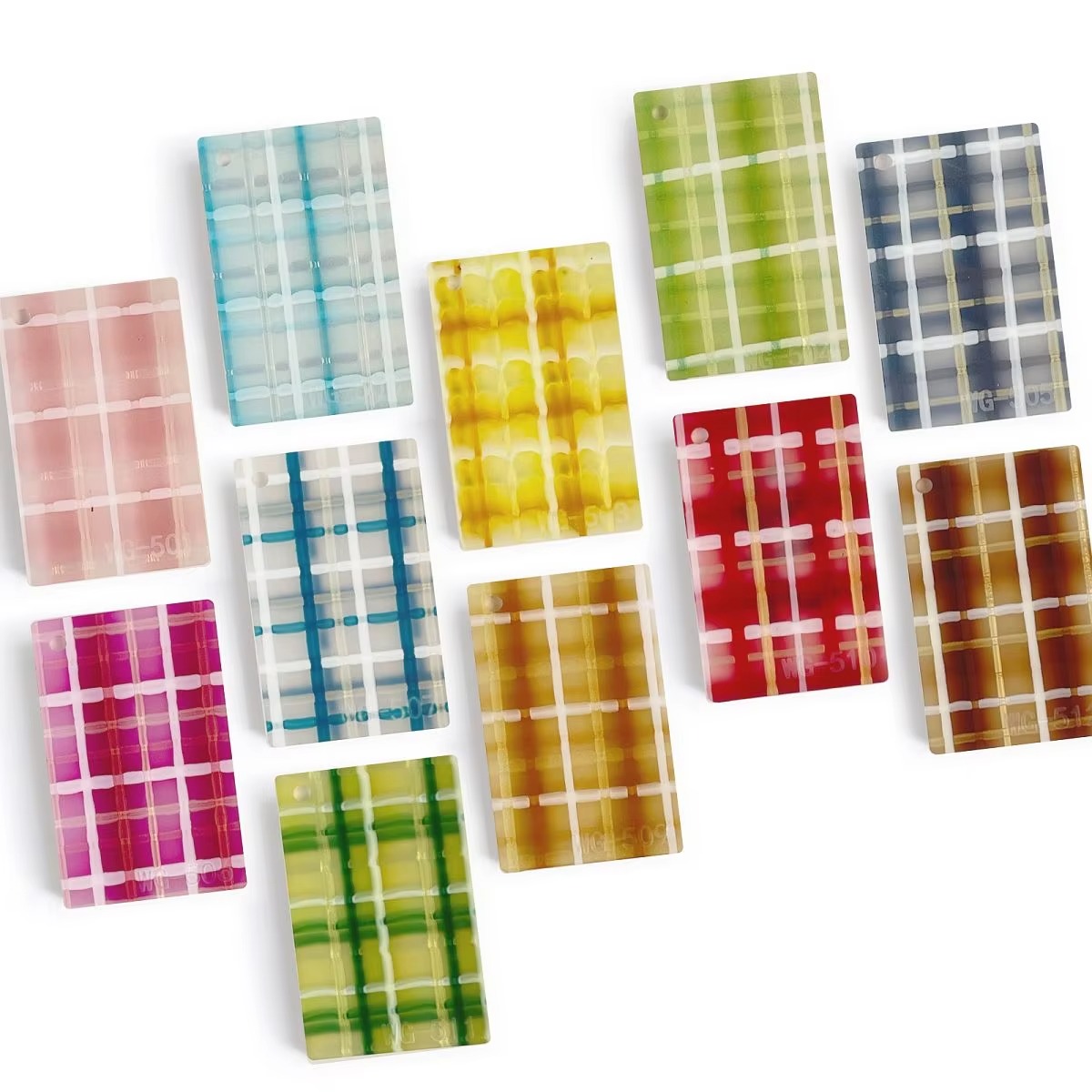 Colors grid Acrylic Board  scale pattern s Sheet Laser cutting to Size Cast Acrylic Sheet for Diode Laser Cutting