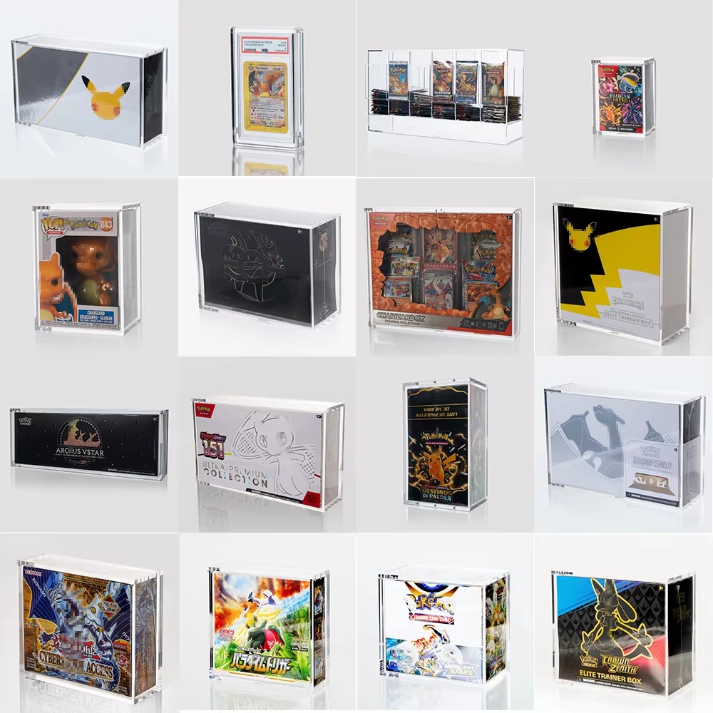 Custom 99% UV protection Magnetic Clear Acrylic UPC Box Protector Display for 151 Ultra Premium Collection Box