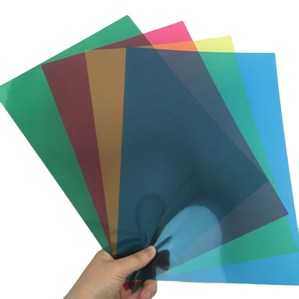 CHEERFOR  A3A4A5 Anti-static Colorful Transparent Notebook Inner Page Plastic PVC Sheets for Stationery