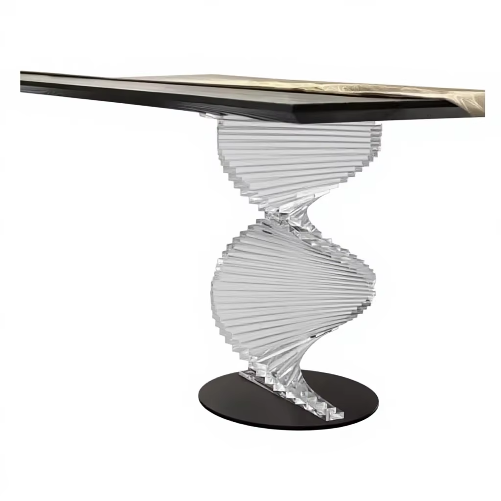 Acrylic Transparent Designer SideTea Table Legs Small Man Waist Rotating Support Rack Island Bracket Partition Furniture Model