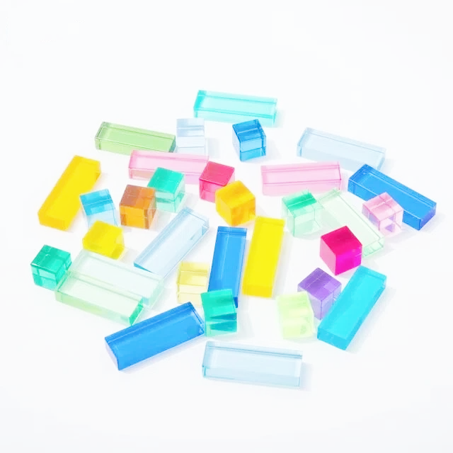 Clear Color Large Acrylic Block Building Blocks Toys for Children Contemporary Design Style for Birthday Occasions