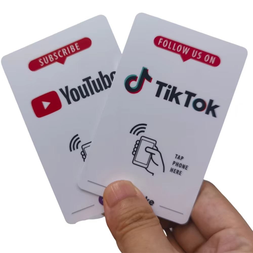 Fast Printed Waterproof NFC Review Card 213 Chip for  Youtube Tiktok  RFID Card