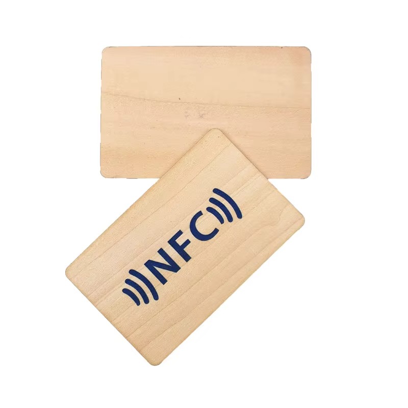 ISO14443A 13.56MHZ Customized logo Wooden Card Rfid Wood NFC Access Control Key Card