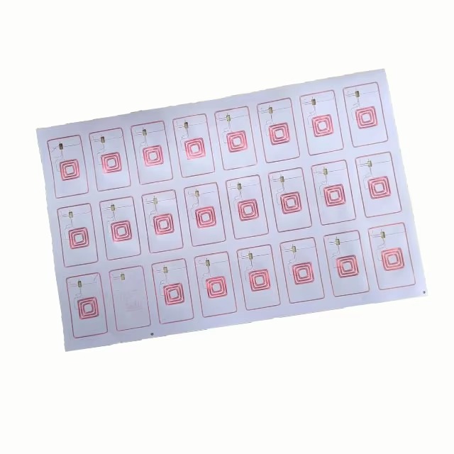 PVC Access Control Card with 125KHz RFID Inlay A3 Sheet ID Card Prelam Inlay 125KHz RFID Card Inlay