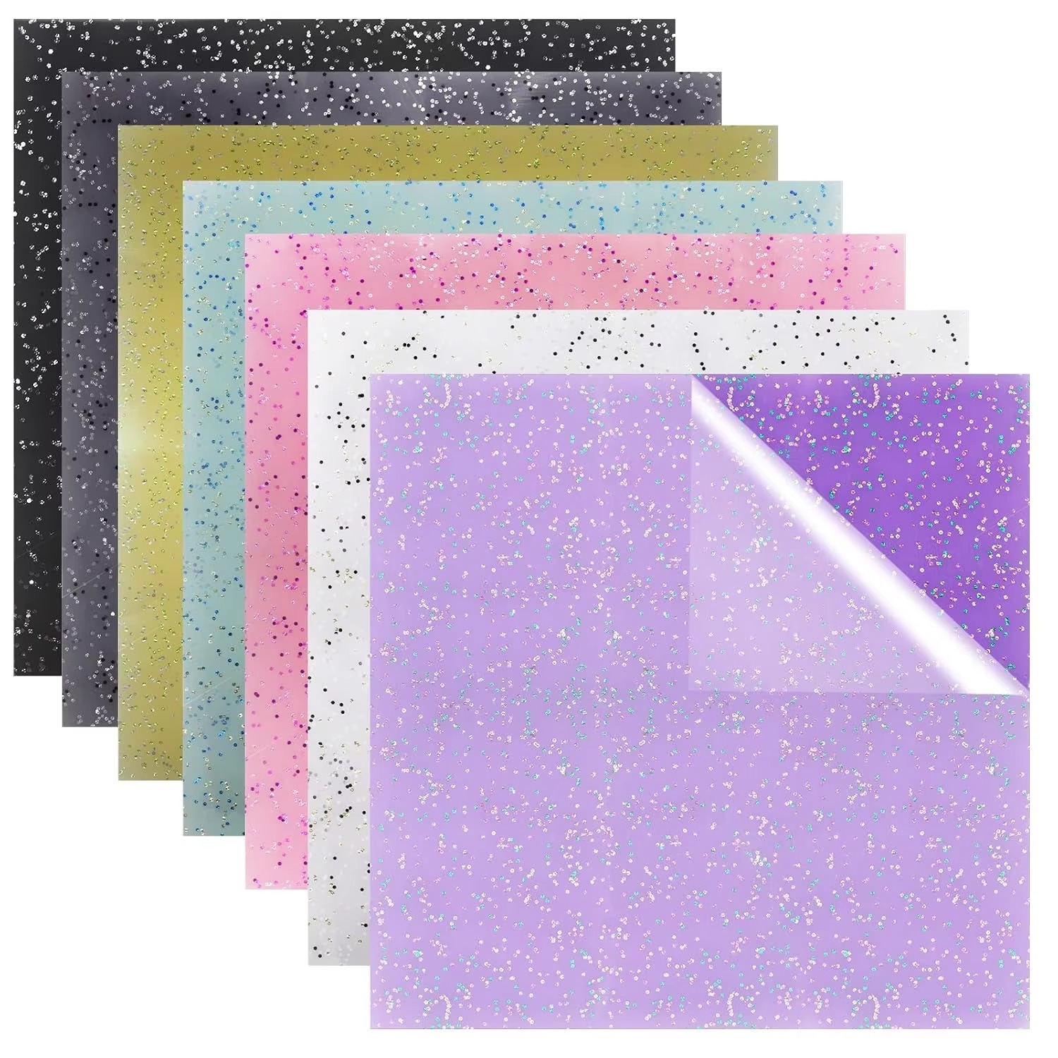 CHEERFOR   Laser Cut Jelly Glitter Acrylic Sheet Pearl Crafts for Art Display Signs CNC Processed