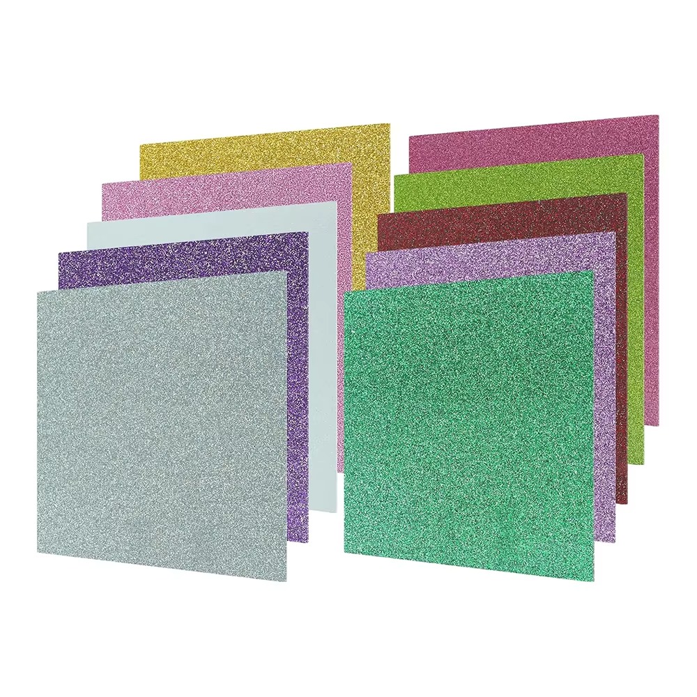 CHEERFOR   8x8 Inch 3mm Glitter Acrylic Sheets for Laser Cutting Engraving & CNC for Advertising Signs & Holiday Decorations