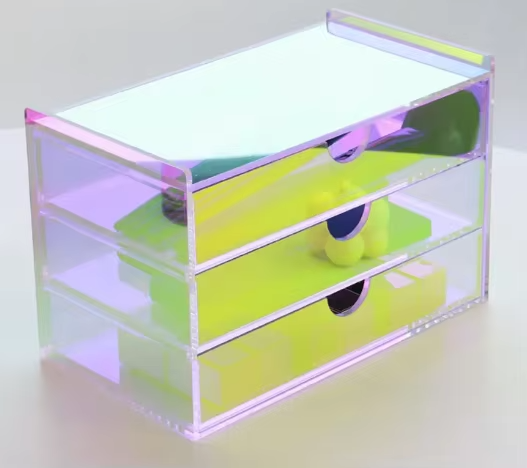  Dichroic Iridescent Acrylic Storage box AcrylicSheet 3mm Rainbow Acrylic Sheet Have Beautiful Sunlight Iridescent