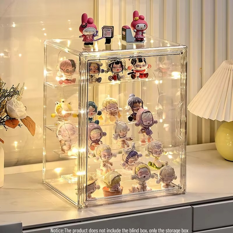 Large Containerized Designs Acrylic Organizer for Collectible Figures and Blind Box Toys Action Figures Desktop Organizers Box