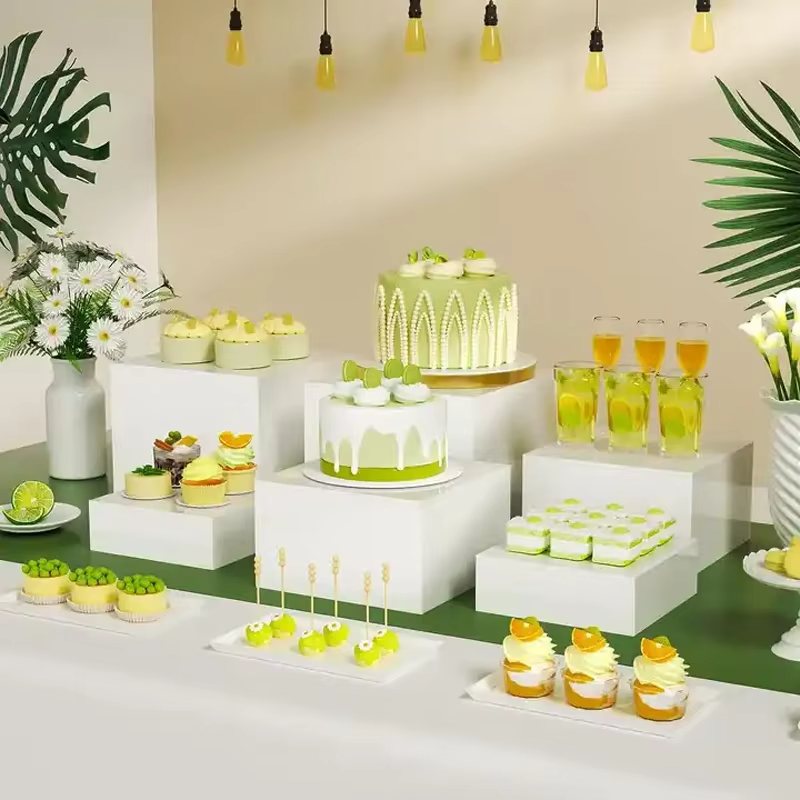 Acrylic Display Rack Customized Rectangular Modern Exhibition Stand Plinth PMMA PLASTIC Cube Morden Display Racks for Shops