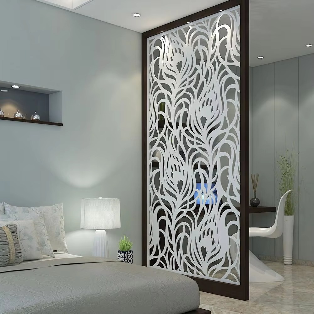 Modern White PVC Foam Board with Engraved Technics Pvc Foam Board 1mm for Room Divider Decorative