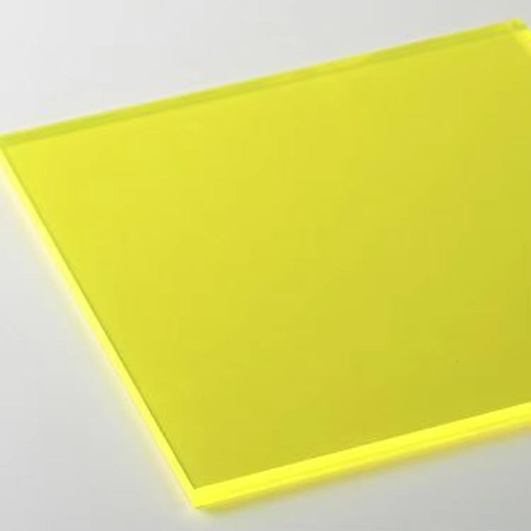 Neon Iridescent DIY Project Shape Plastic Board  Fluorescent Sculpture Yellow Acrylic Sheet